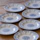 7 19th century ironstone plates signed KG Lunéville, "Neva" collection