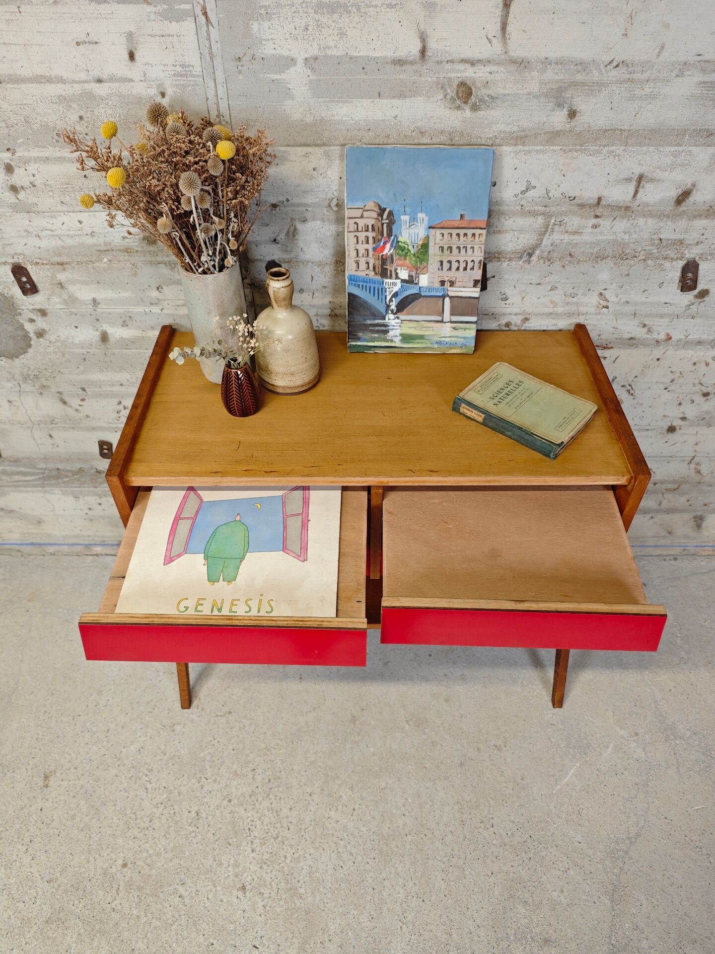 Buffet range vinyle vintage