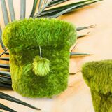 Hairy storage pouf