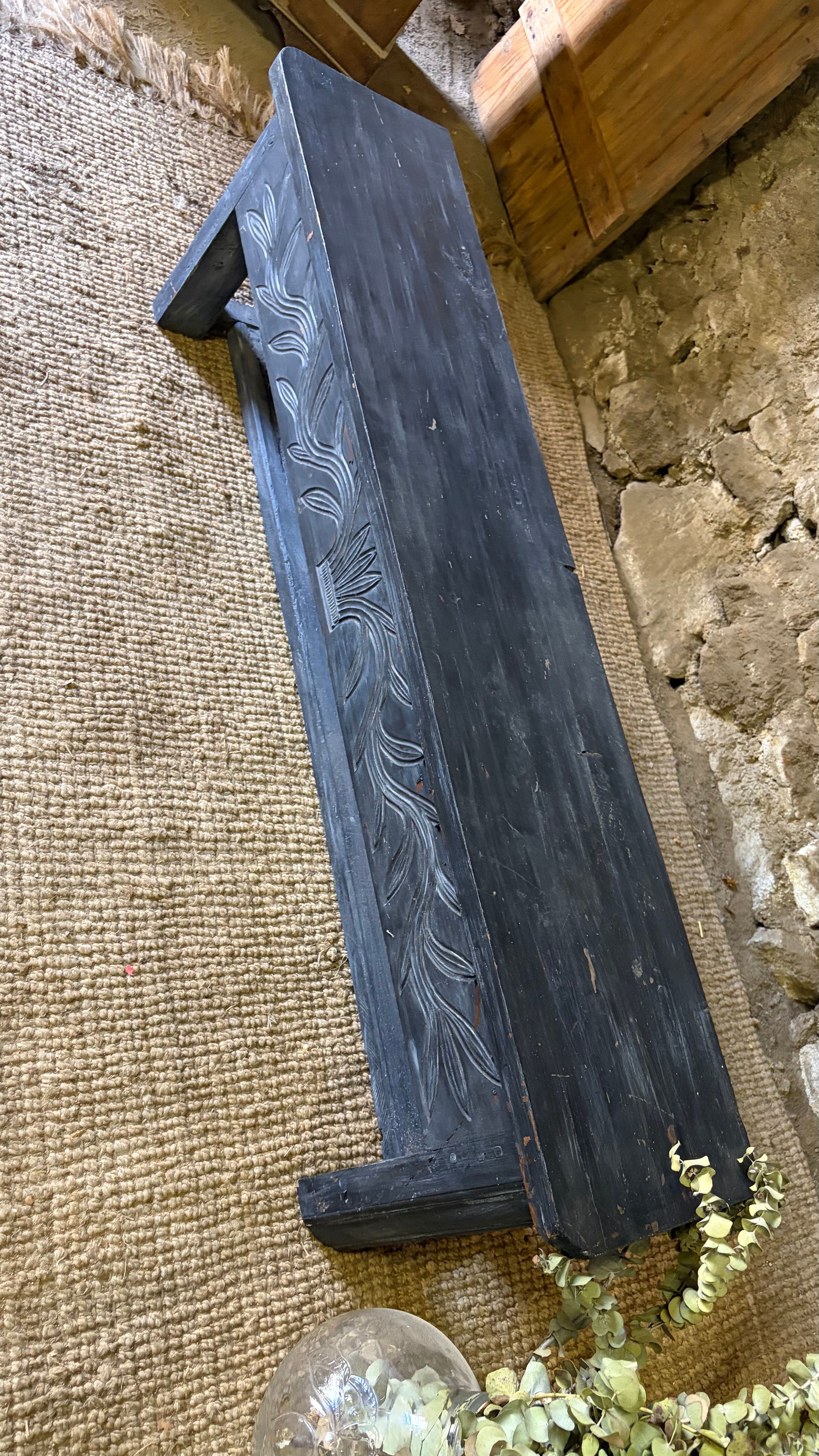 Carved bank chest