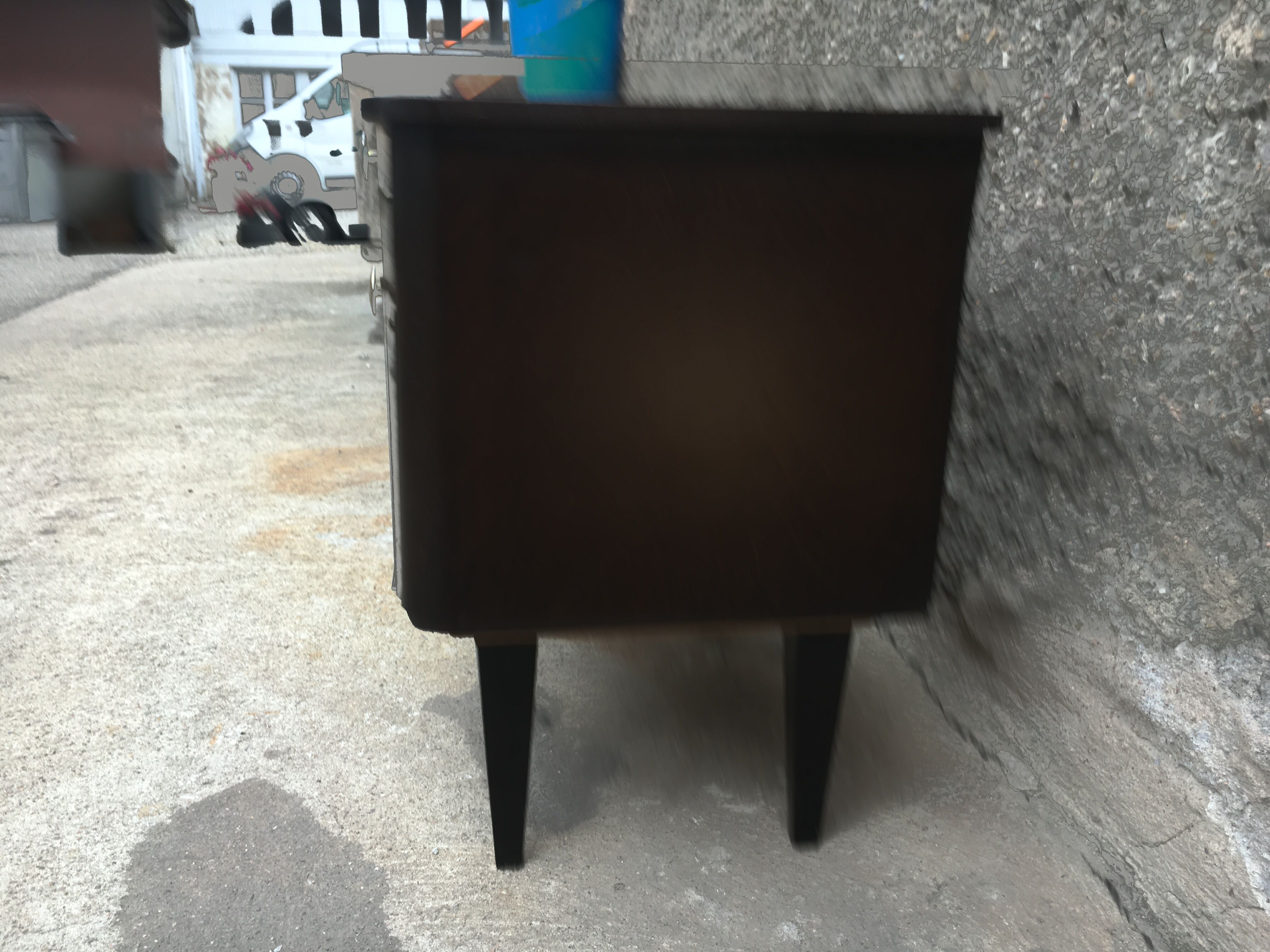 Paire de table de nuit chevet bout de canapé vintage ancien 1950 1960 rétro old french furniture