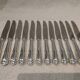 12 dessert knives with silver-plated metal handles, silversmith Ercuis Valencay