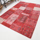 Tapis patchwork vintage en laine faite à la main 245x168cm