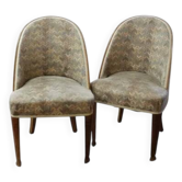 pair of art deco gondola armchairs
