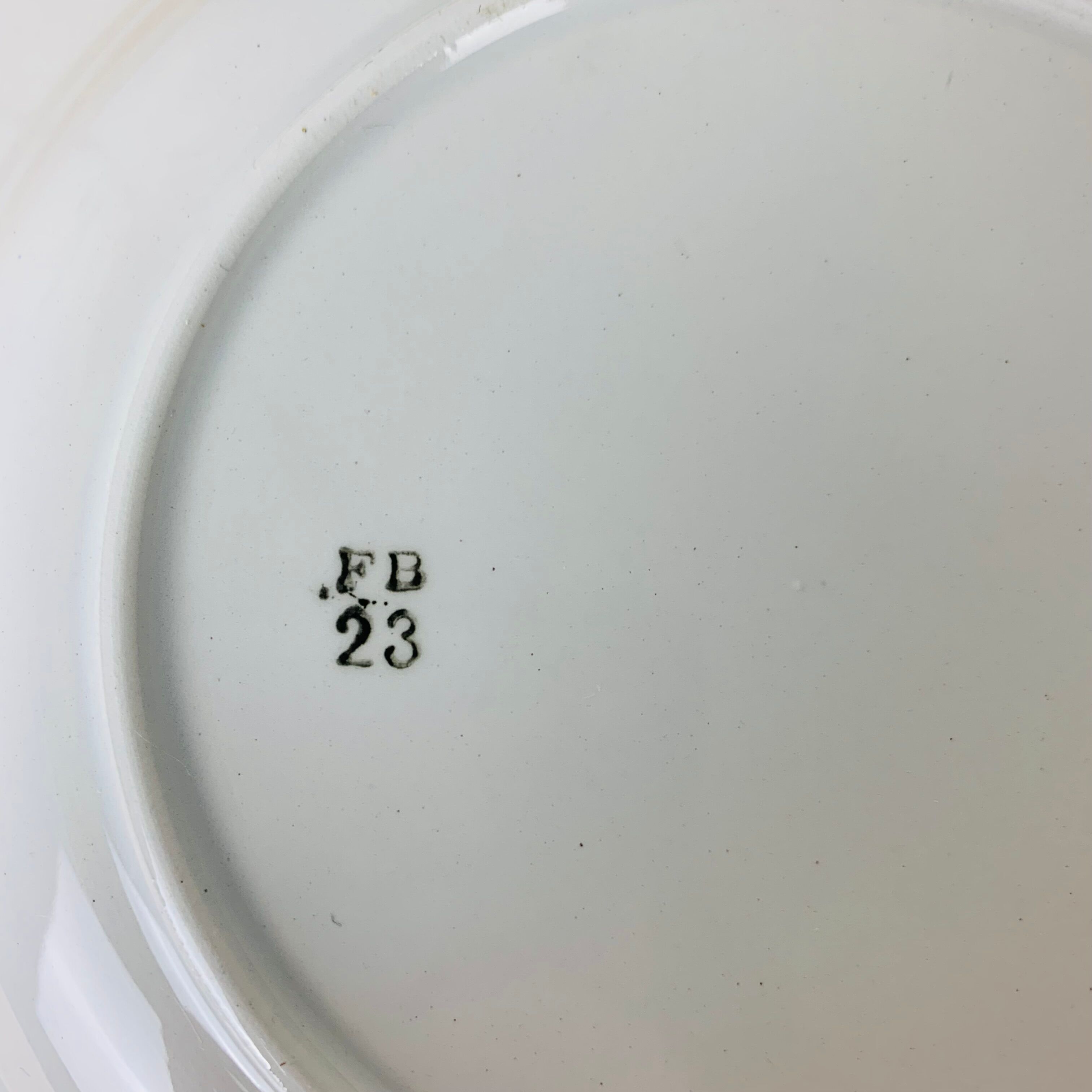 Set of 6 vintage hollow plates in earthenware