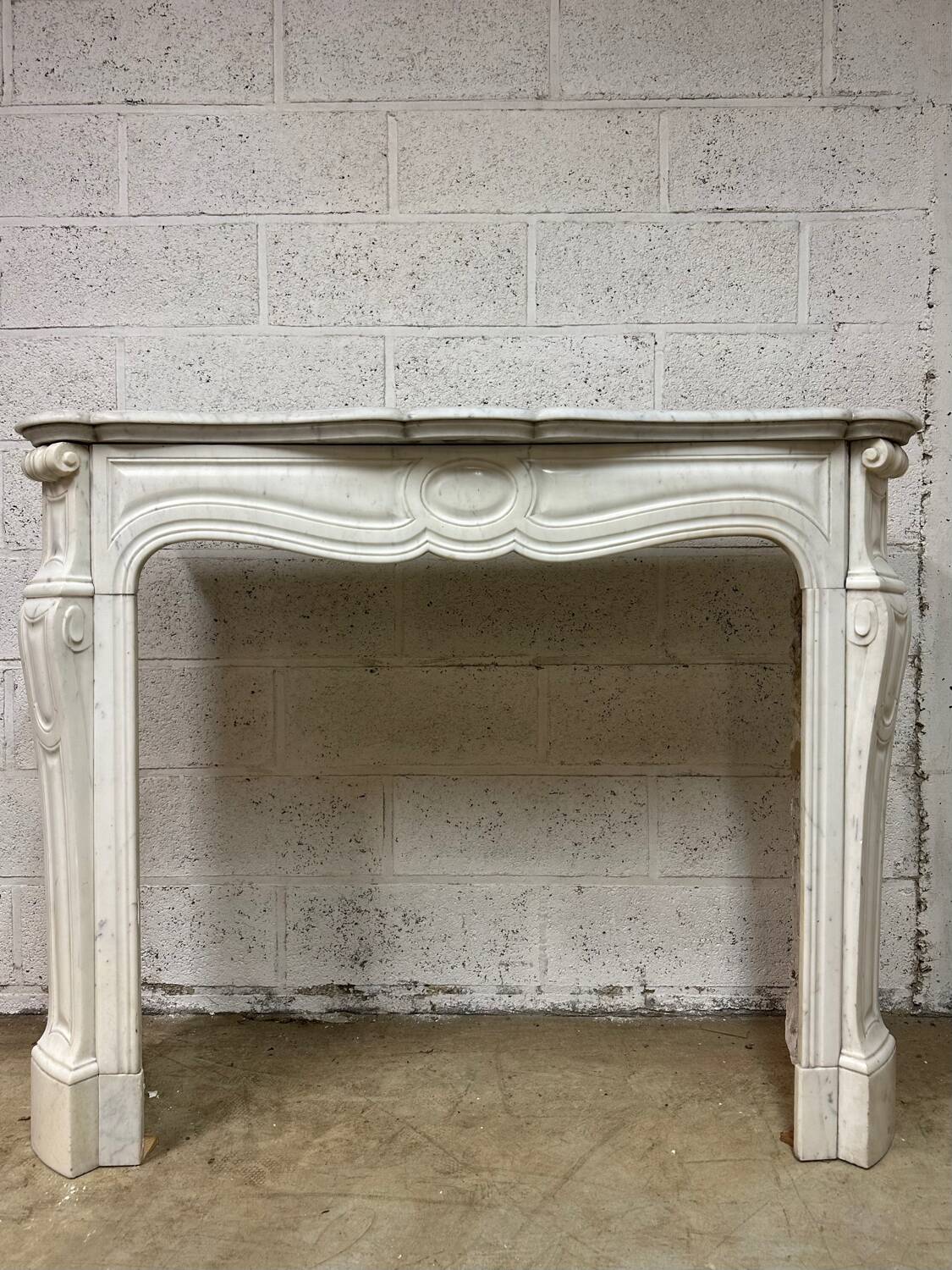 Louis XV style marble fireplace