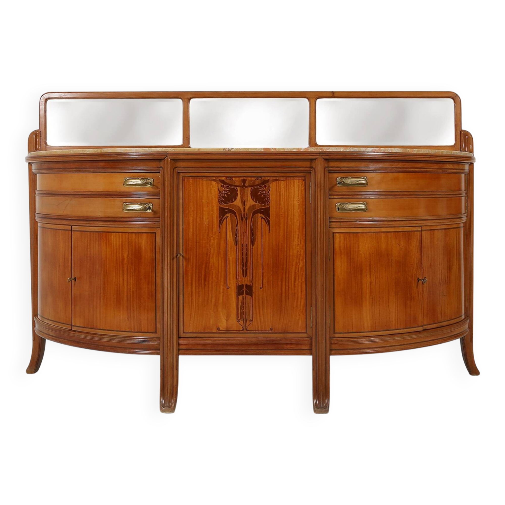 Exceptional hemisphere Art Nouveau Sideboard by Maurice Dufrene, France 1911