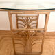Small oval dining table in rattan "Double Gerbe" – Duo Rivie format