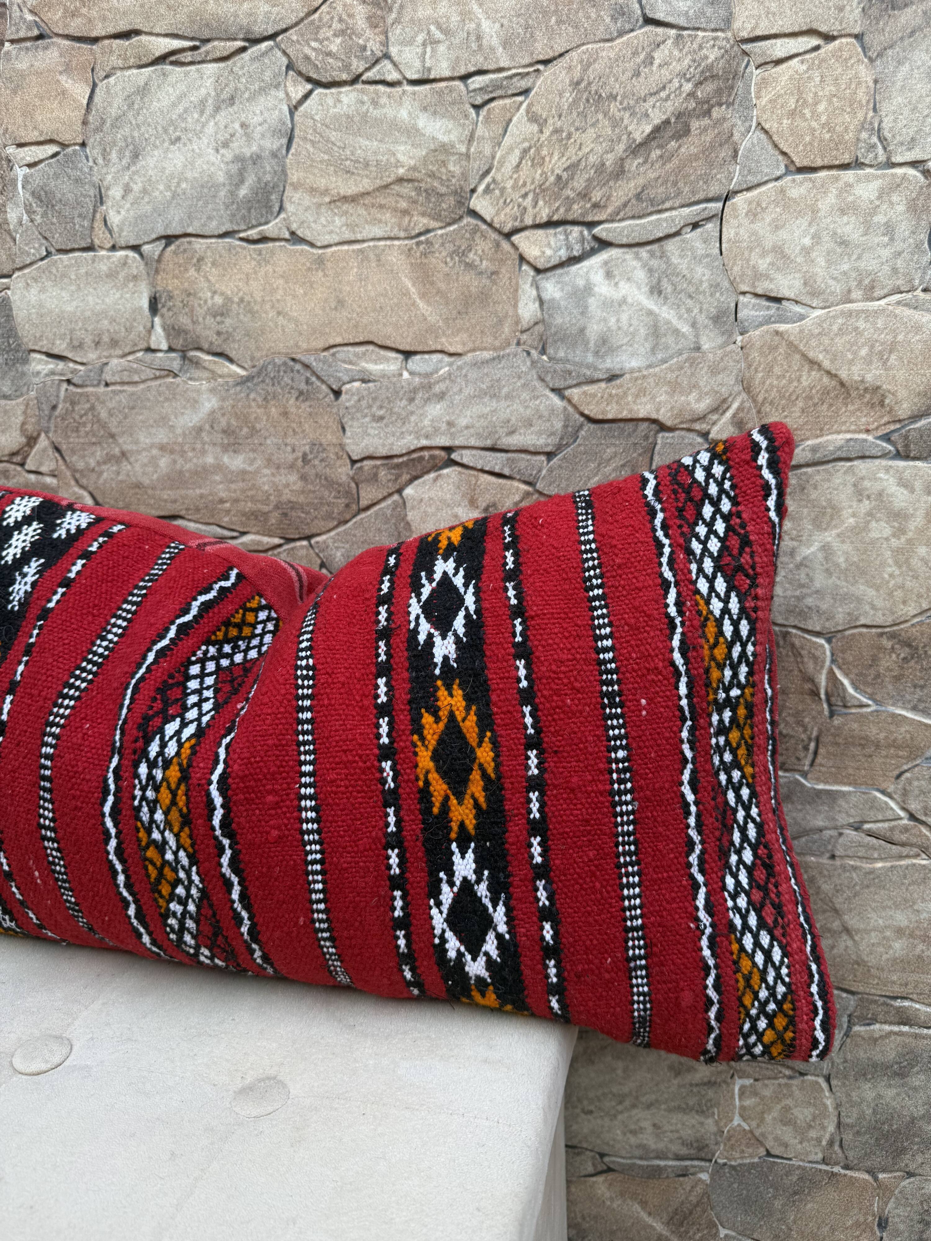 Moroccan pillowcase, Berber cushion cover, woven pillowcase