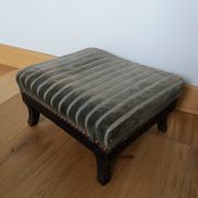 Wooden and velvet footrest