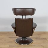 Ergonomic Lounge Chair with Ottoman Model from Ekornes Stressless, 2000s, Set of 2