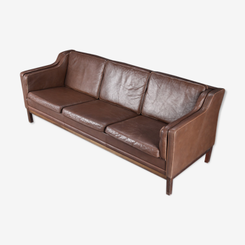 Mogens Hanse, Danish three seater leather sofa