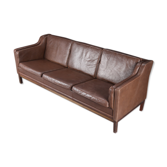 Mogens Hanse, Danish three seater leather sofa