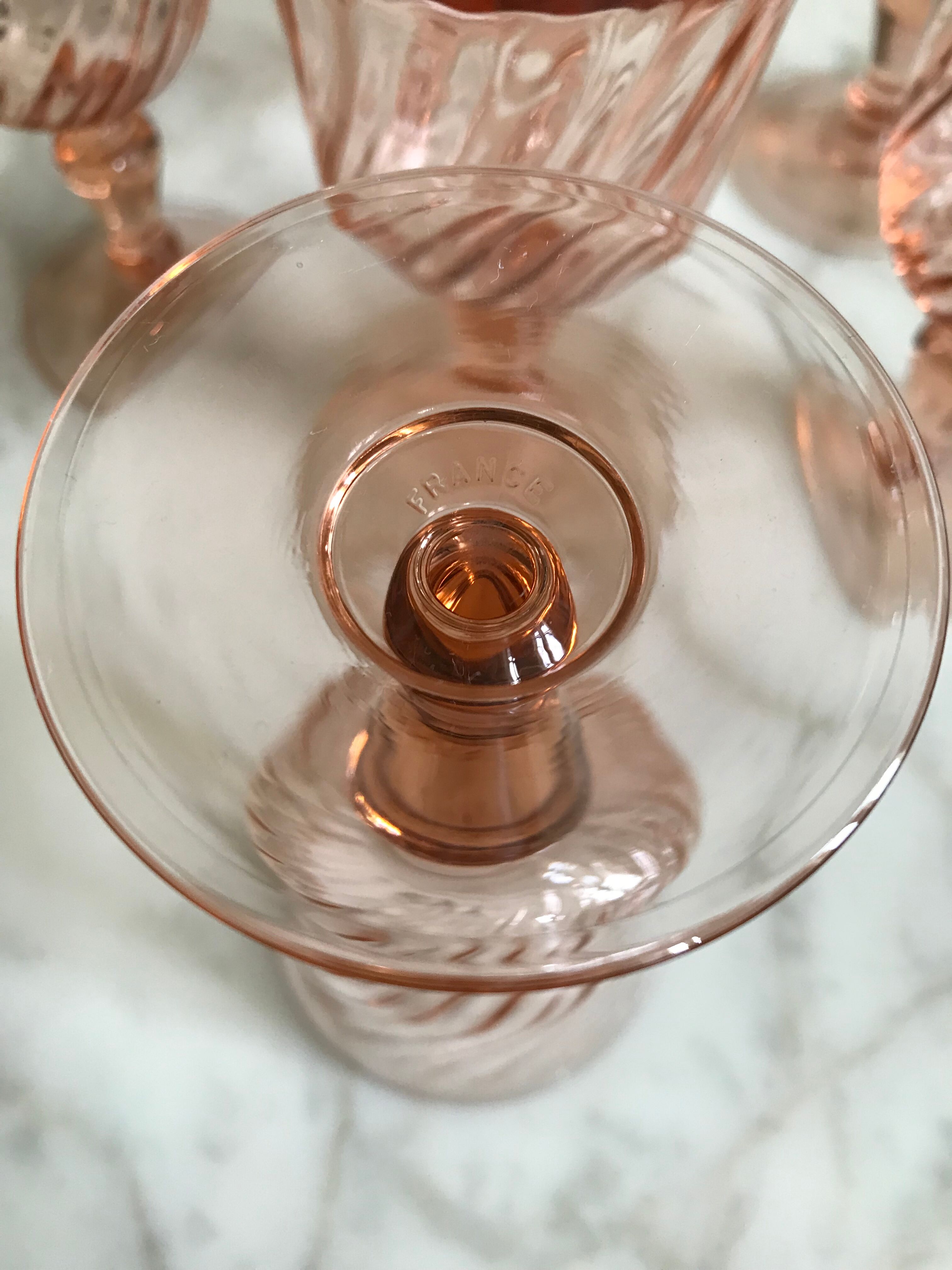 Series of 6 Rosaline water glasses