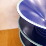 Set of 6 modernist dessert bowls Cobalt