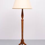 Stunning large Antique Biedermeier Burl floor lamp . Germany