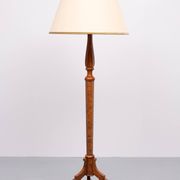 Stunning large Antique Biedermeier Burl floor lamp . Germany