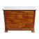 Ancienne commode Louis Philippe en noyer marbre blanc