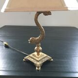 Lampe poisson bronze doré