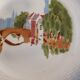 2 Saint Amand plates with castle decor