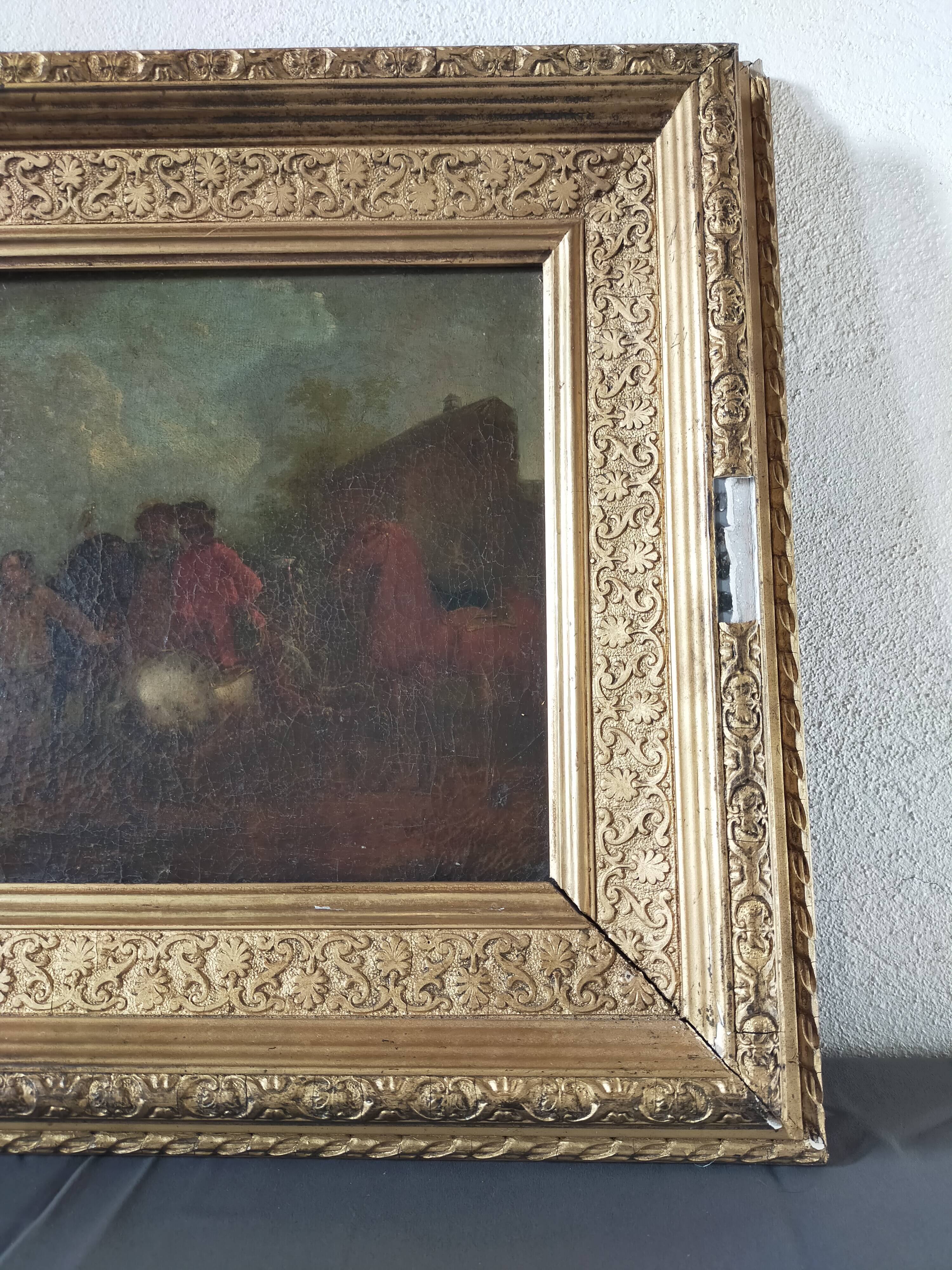 Animated landscape oil on canvas Italian School late eighteenth