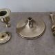 Pair of Toilet Candlesticks - Restoration Period - Early 19th Century - Brass