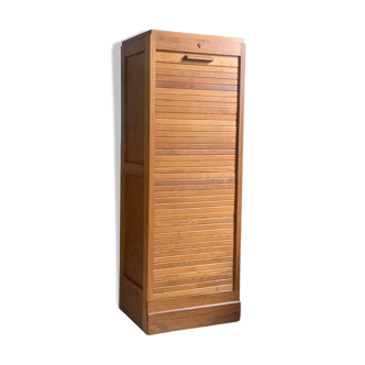 Vintage oak curtain filing cabinet