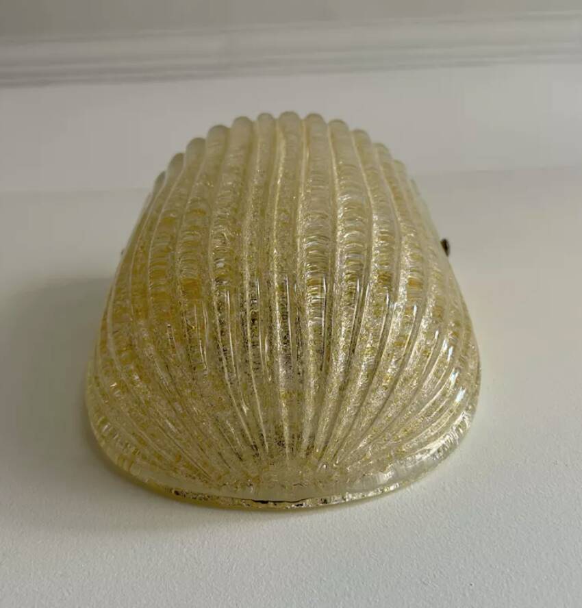 Pair of vintage murano wall lights, zonca italy 1970