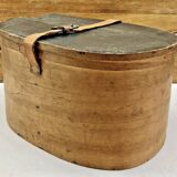 Old bent wood fur hat box