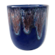 Mug en céramique bleu émaillé à coulures