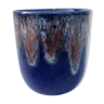 Mug en céramique bleu émaillé à coulures