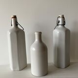 White bottle in glazed stoneware