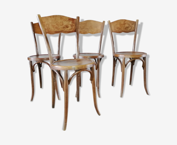 Lot de 4 chaises bistrot fabrication française | Selency