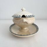 Sauceboat with lid in iron earth "Alhambra" Salins