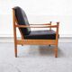 Fauteuil danois en cuir