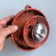 Ambient spot in orange glazed terracotta from the 1960s
