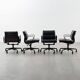 Chaise de bureau Eames EA435 Management Soft Pad entièrement noire par Herman Miller