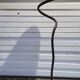 Vintage floor lamp snake metal travertine foot with murano