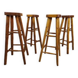 4 brutalist bar stools