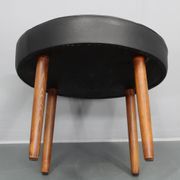 Tabouret danois en cuir des années 1960