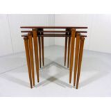 Set of 3 teak nesting tables - by Opal, German design (1950s)