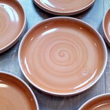 Set of 6 flat plates in sandstone