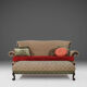 Extra large Victorian sofa and ottoman 1890