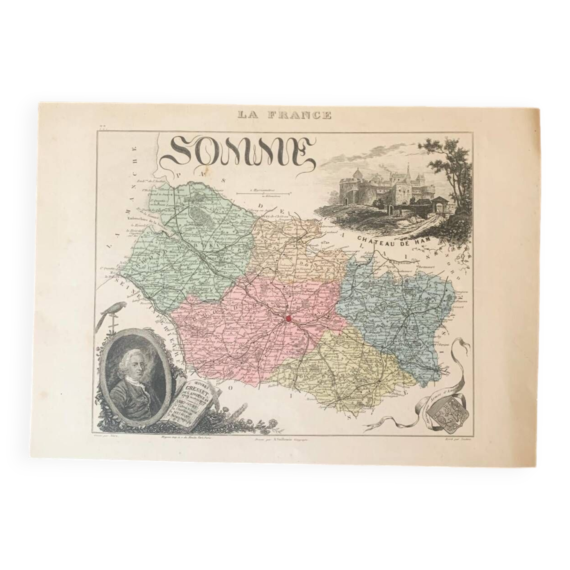Geographic map of the Somme