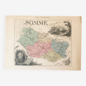 Carte géographique de la Somme