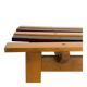 Mid-century Italian solid wood two-tone bench, 1950s, Italy