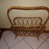 Rattan magazine holder