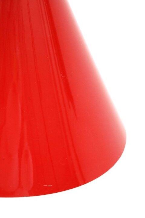Set of 2 Nordisk Solar Compagni “Super Space” pendant lights, red, small version, Danish modern design, 1970s