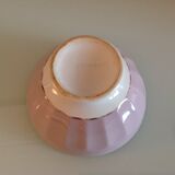 Purple and white ribbed bowl / vintage 50s-60s