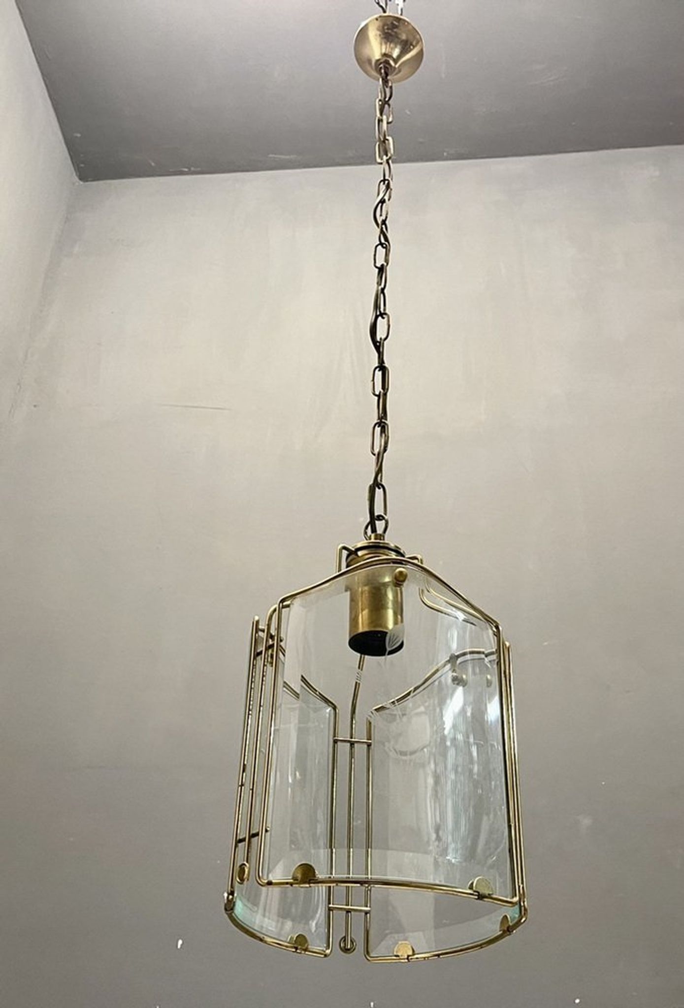 Italian glass brass pendant ceiling lamp